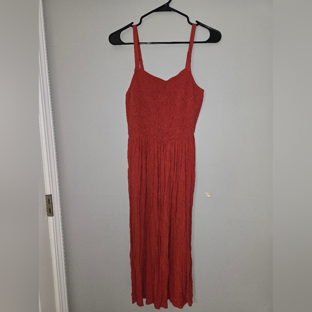 🌟 Old Navy Rust Cami Midi Dress